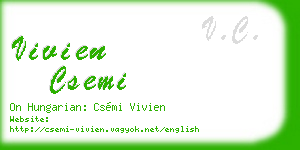 vivien csemi business card